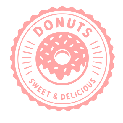 Donut Stamp Badge Logo #ffa6a6