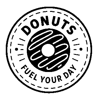 Donut Stamp Badge Logo