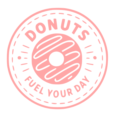 Donut Stamp Badge Logo #ffa6a6