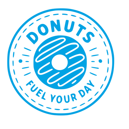 Donut Stamp Badge Logo #00a3e4