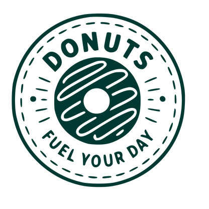 Donut Stamp Badge Logo #003932