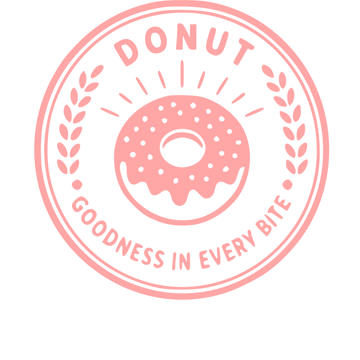 Donut Stamp Badge Logo #ffa6a6
