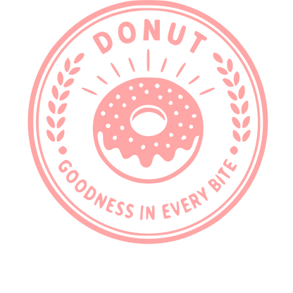 Donut Stamp Badge Logo #ffa6a6