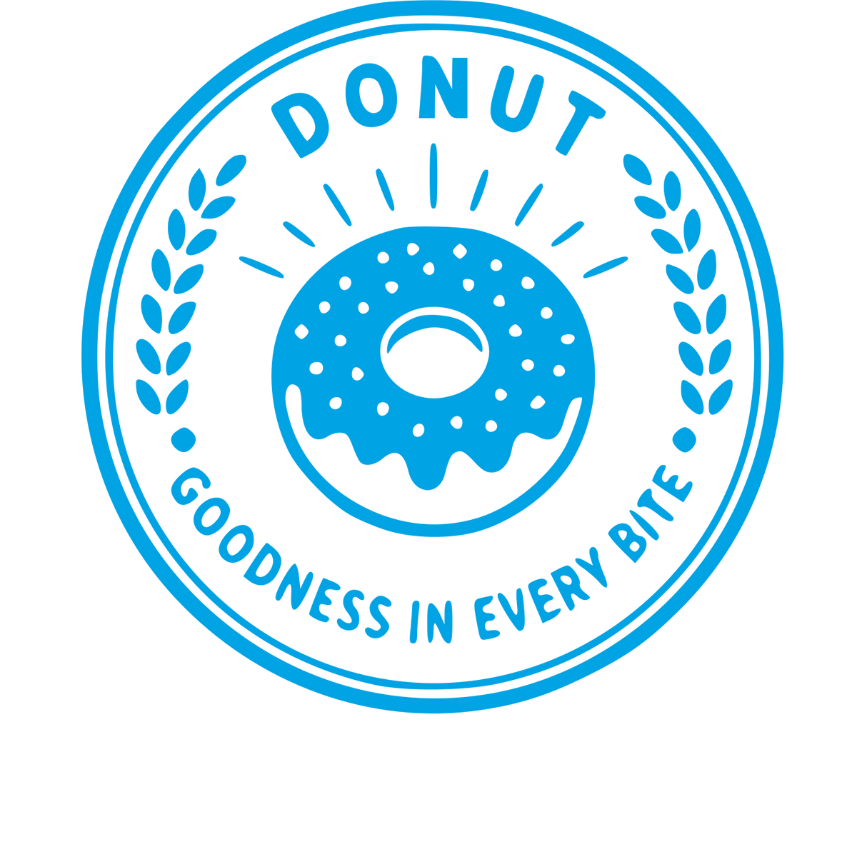 Donut Stamp Badge Logo #00a3e4