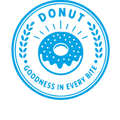 Donut Stamp Badge Logo #00a3e4