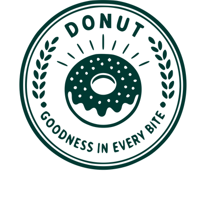 Donut Stamp Badge Logo #003932