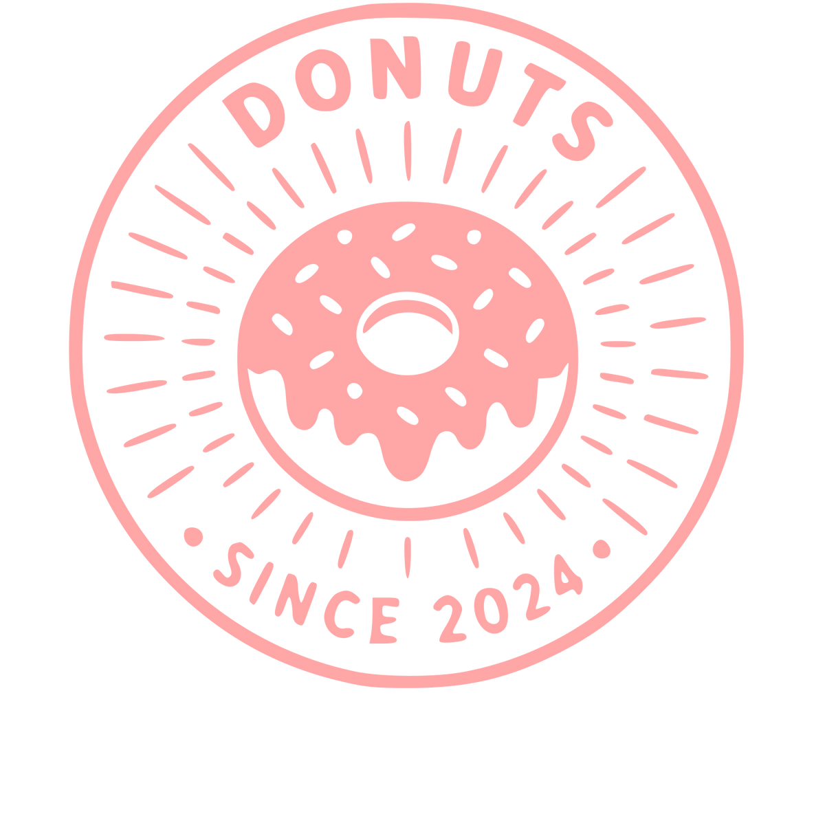 Donut Stamp Badge Logo #ffa6a6