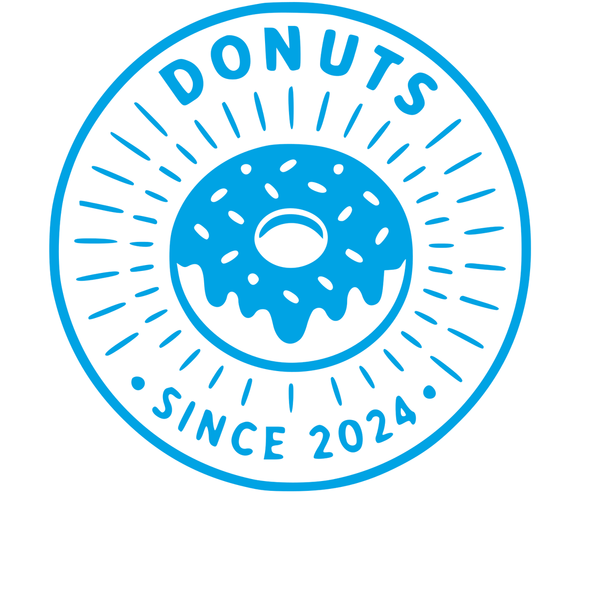 Donut Stamp Badge Logo #00a3e4