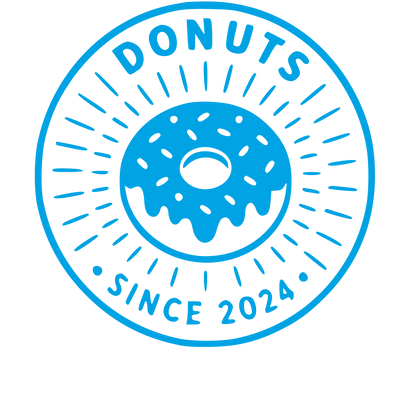 Donut Stamp Badge Logo #00a3e4