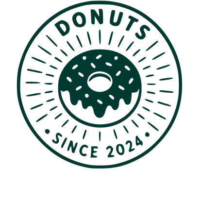 Donut Stamp Badge Logo #003932