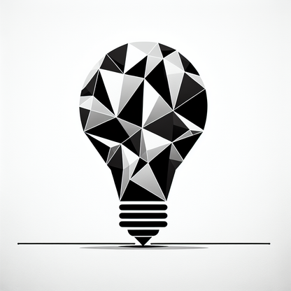 Geometric Lightbulb Logo