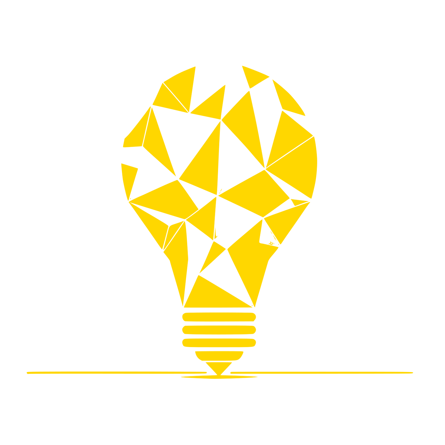 Geometric Lightbulb Logo #FFD700