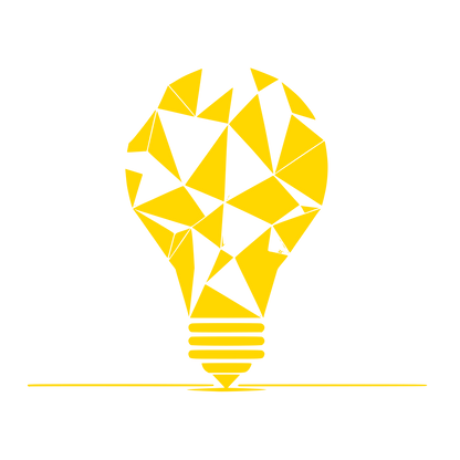 Geometric Lightbulb Logo #FFD700