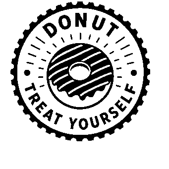 Donut Stamp Badge Logo