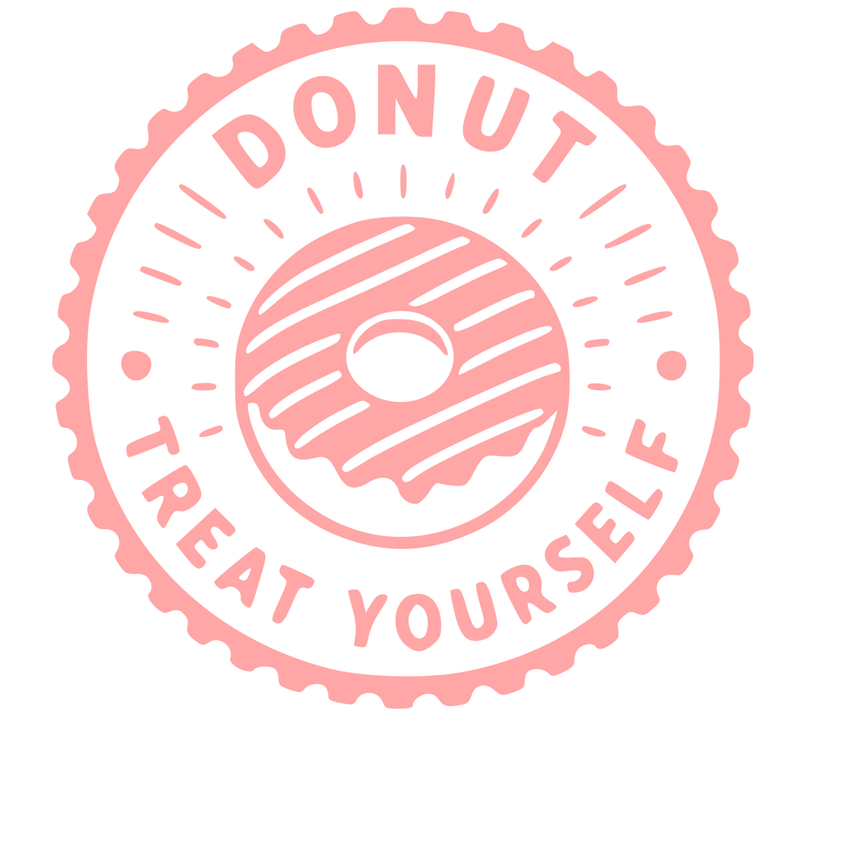 Donut Stamp Badge Logo #ffa6a6