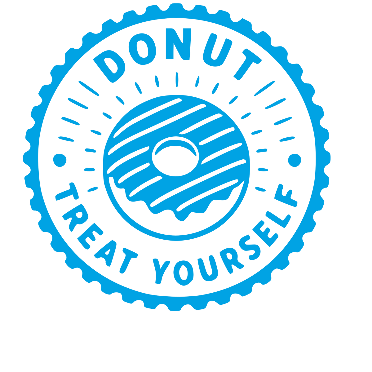 Donut Stamp Badge Logo #00a3e4