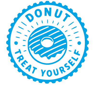 Donut Stamp Badge Logo #00a3e4