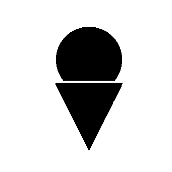 Bauhaus Ice Cream Cone Logo