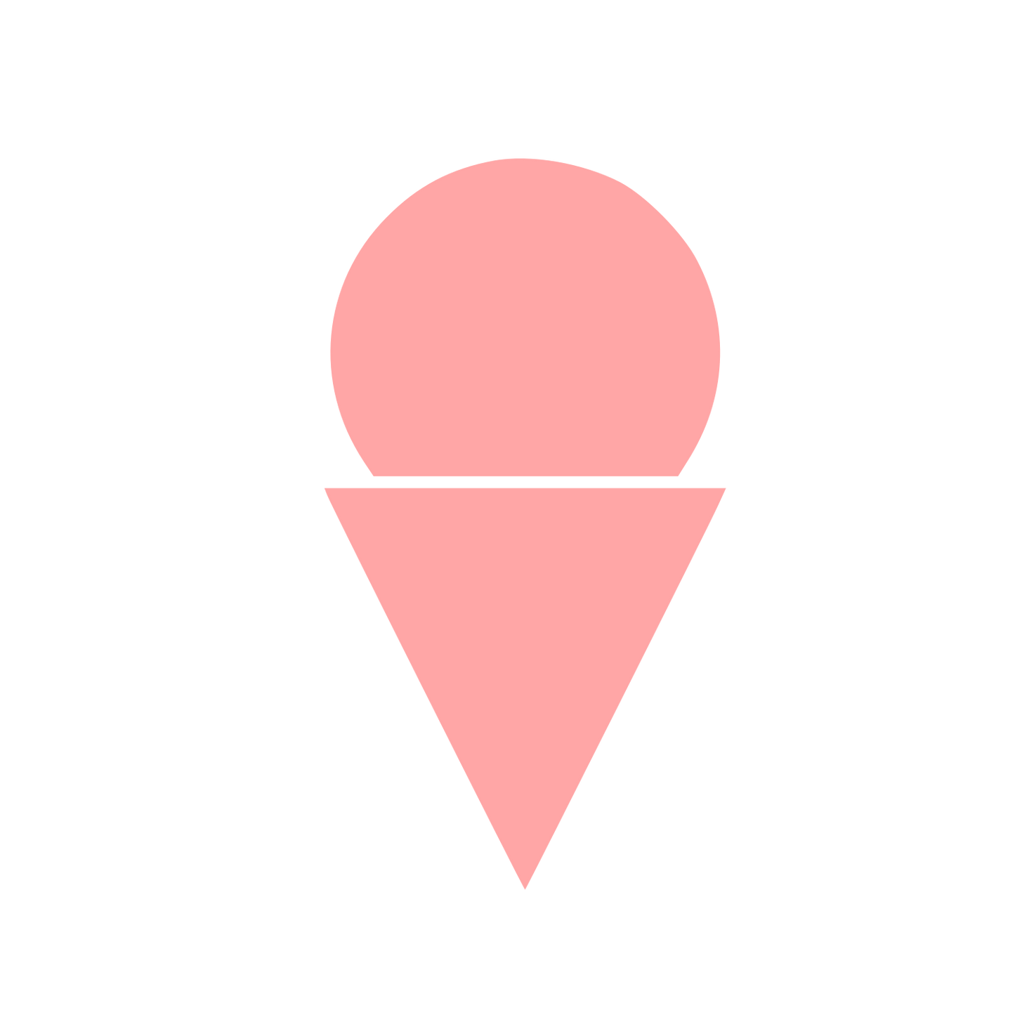 Bauhaus Ice Cream Cone Logo #ffa6a6