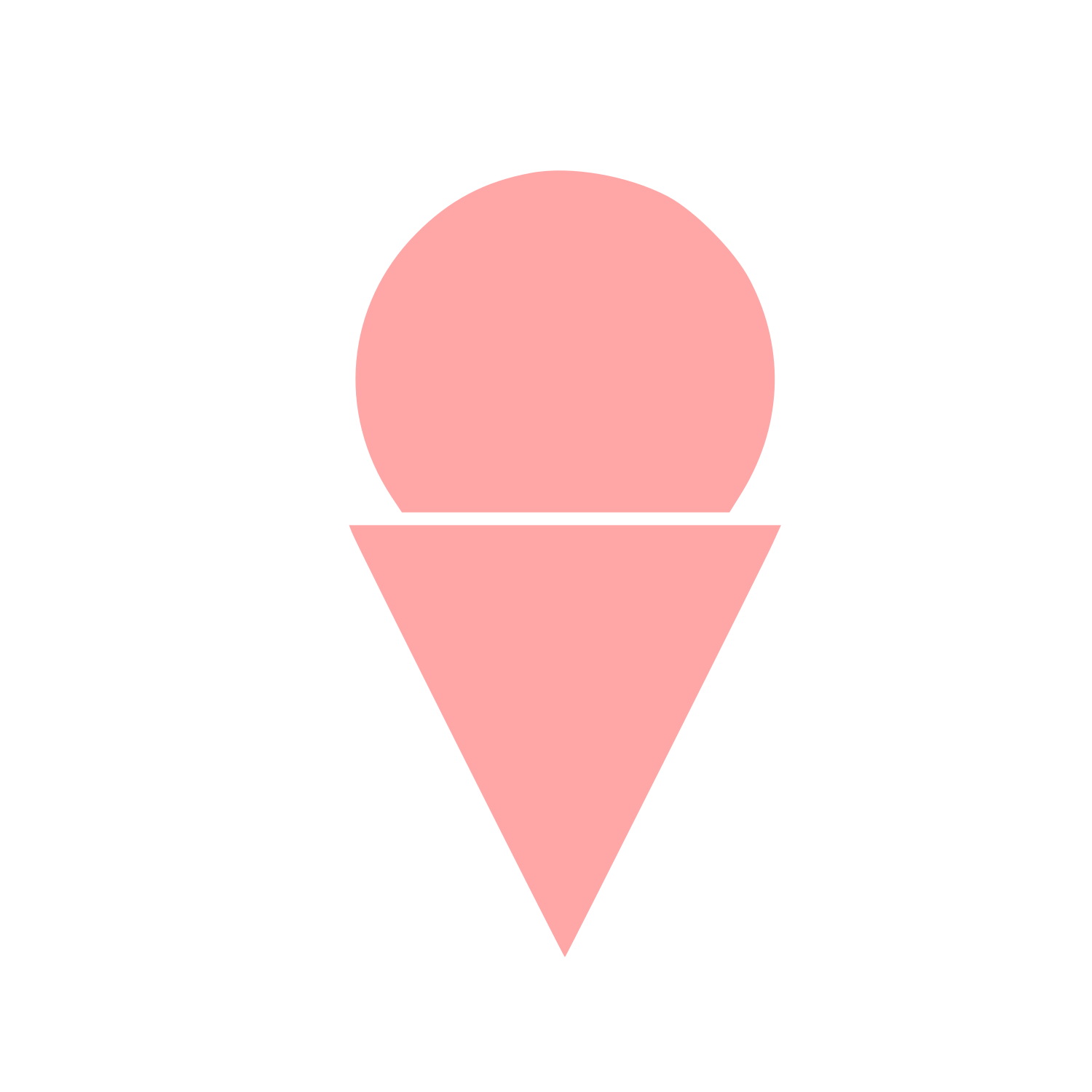 Bauhaus Ice Cream Cone Logo #ffa6a6