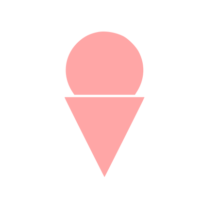 Bauhaus Ice Cream Cone Logo #ffa6a6