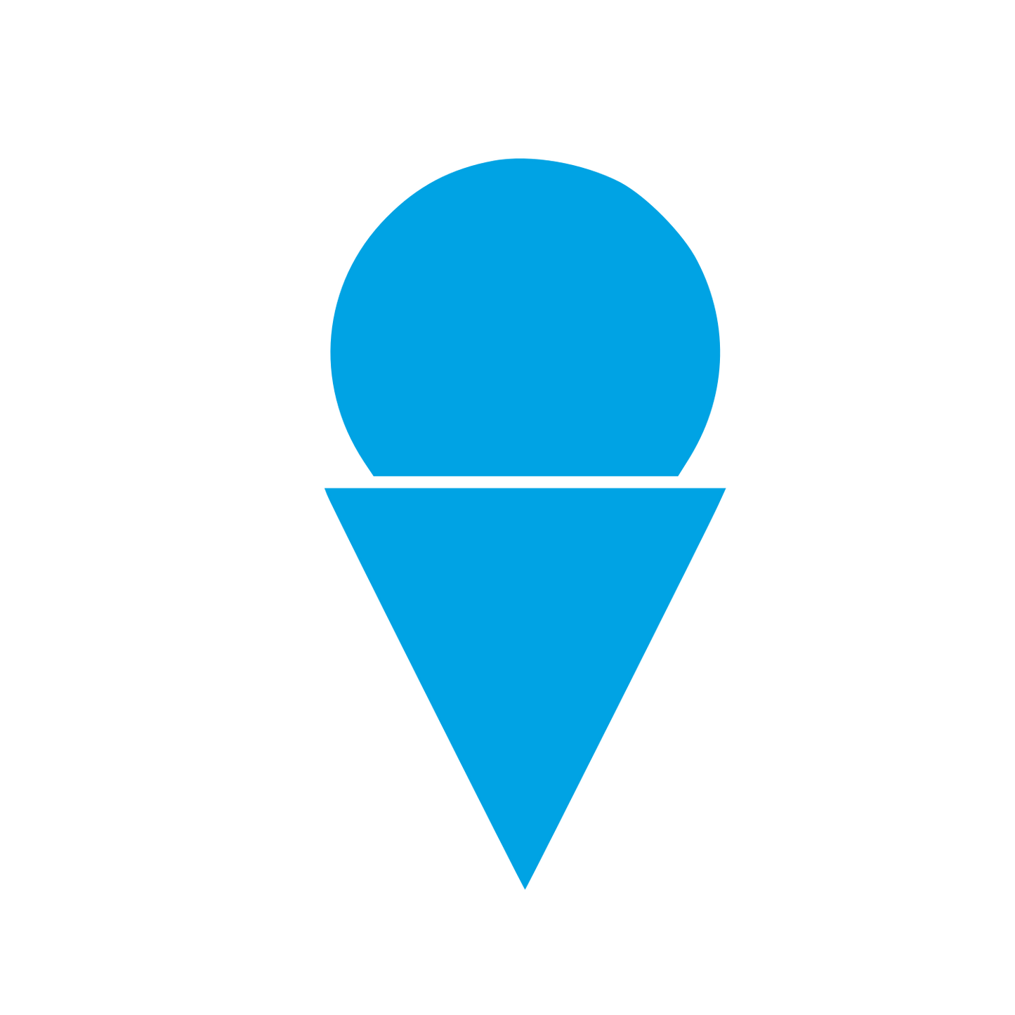 Bauhaus Ice Cream Cone Logo #00a3e4