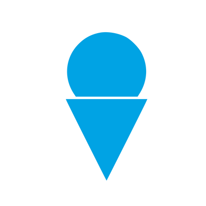 Bauhaus Ice Cream Cone Logo #00a3e4