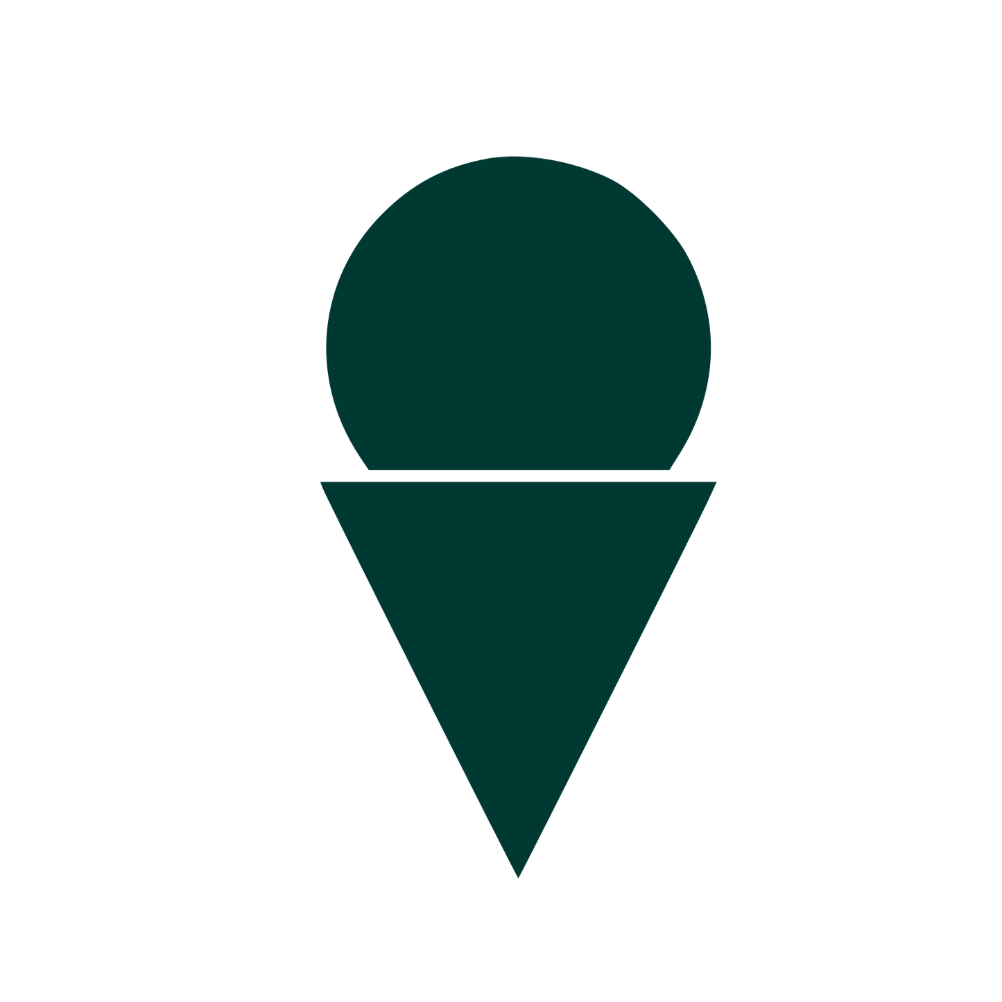 Bauhaus Ice Cream Cone Logo #003932
