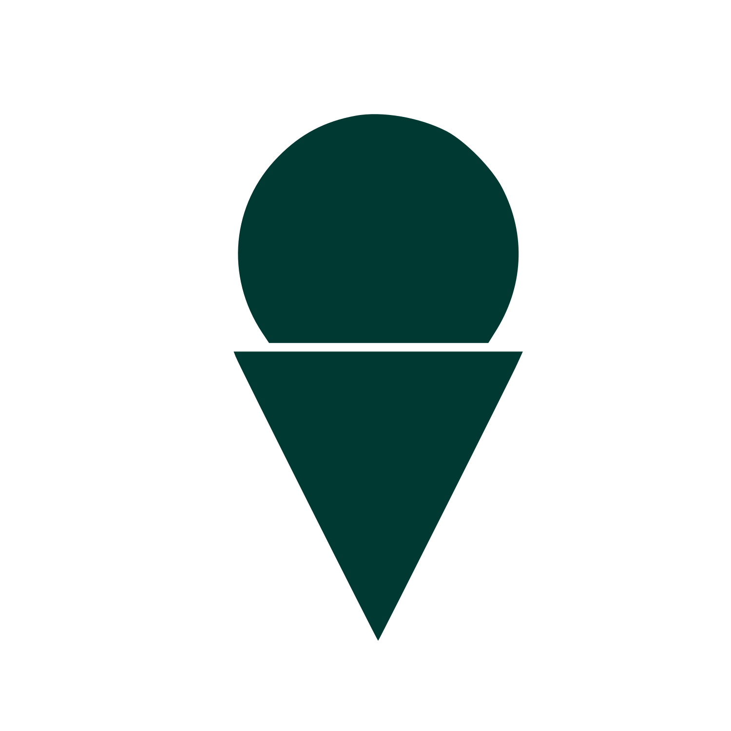 Bauhaus Ice Cream Cone Logo #003932