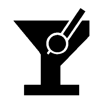 Brutalist Martini Glass Logo