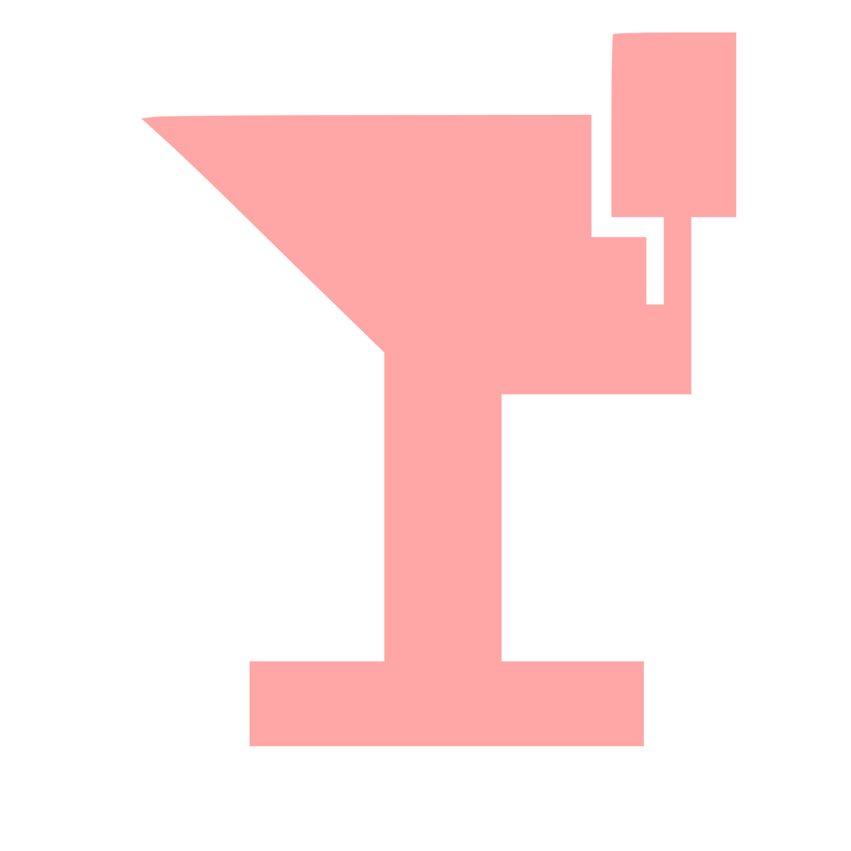 Brutalist Cocktail Glass Logo #ffa6a6