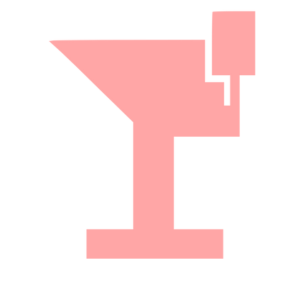 Brutalist Cocktail Glass Logo #ffa6a6