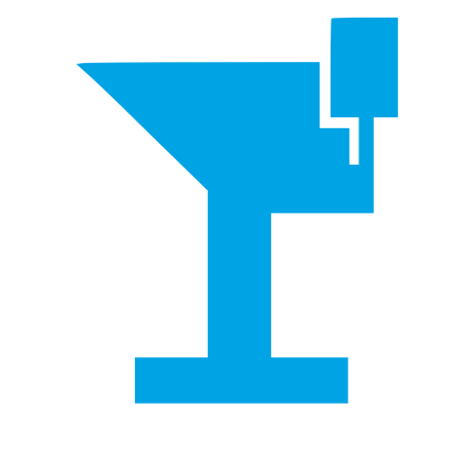 Brutalist Cocktail Glass Logo #00a3e4