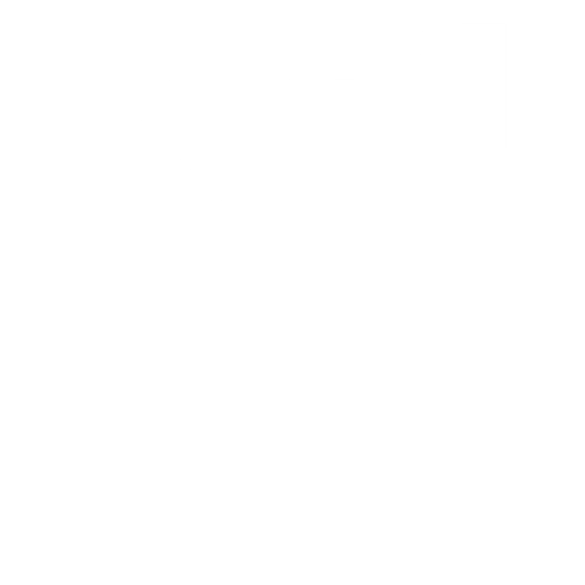 Brutalist Cocktail Glass Logo #ffffff