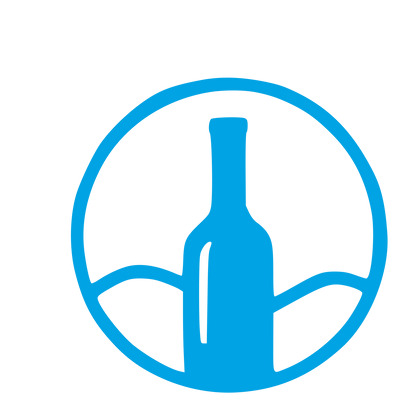 Wine Bottle Circle Logo #00a3e4