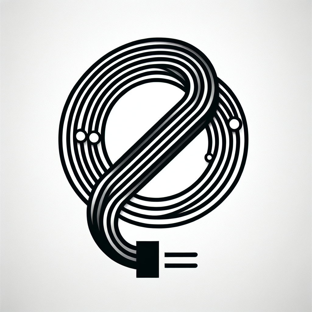 Infinity Lines Cable Plug Circle Logo