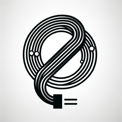 Infinity Lines Cable Plug Circle Logo