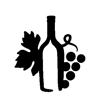 Wine Bottle Grapes Logo
