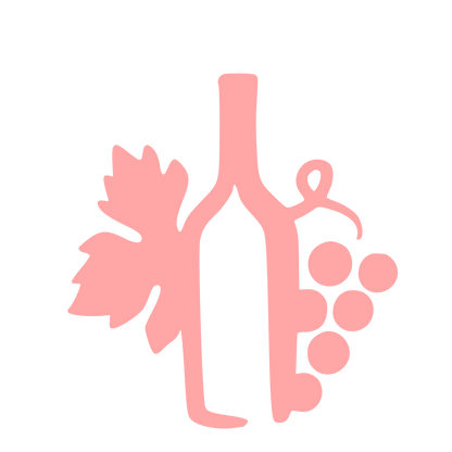 Wine Bottle Grapes Logo #ffa6a6