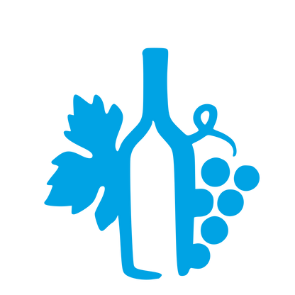 Wine Bottle Grapes Logo #00a3e4
