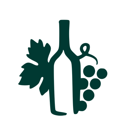 Wine Bottle Grapes Logo #003932