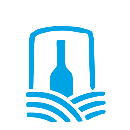 Hand-Drawn Wine Bottle Logo #00a3e4