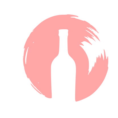 Hand-Drawn Wine Bottle Logo #ffa6a6
