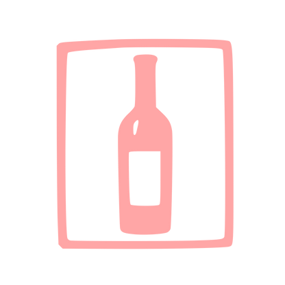 Hand-Drawn Wine Bottle Logo #ffa6a6