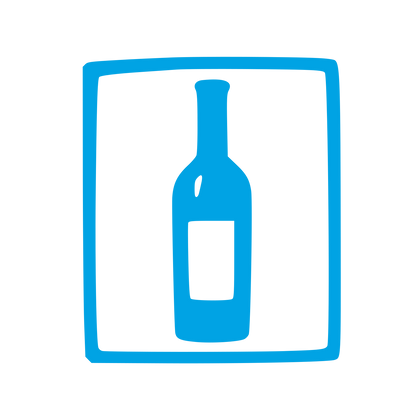 Hand-Drawn Wine Bottle Logo #00a3e4