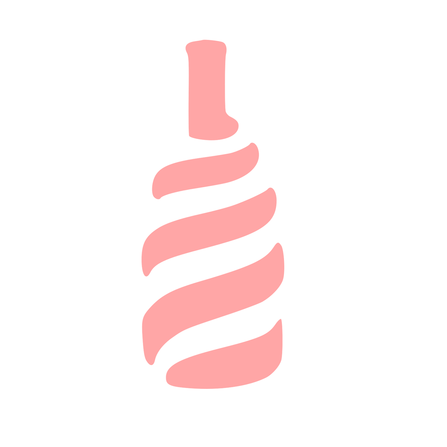 Hand-Drawn Wine Bottle Logo #ffa6a6