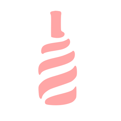 Hand-Drawn Wine Bottle Logo #ffa6a6