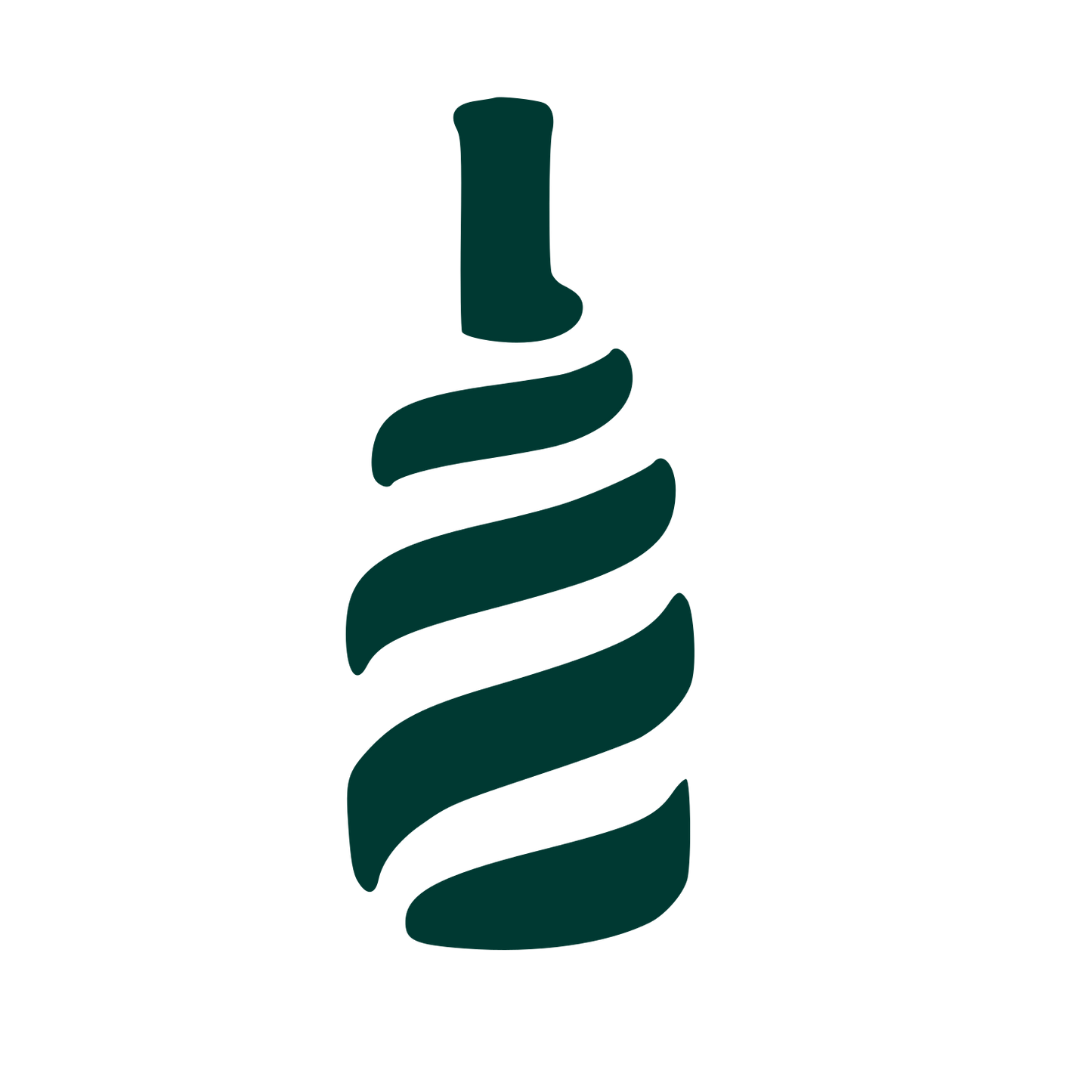 Hand-Drawn Wine Bottle Logo #003932