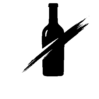 Wine Bottle Strike-Through Logo