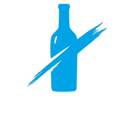 Wine Bottle Strike-Through Logo #00a3e4